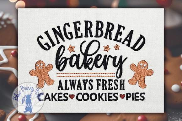 Gingerbread Bakery Embroidery
