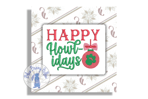 Happy Howlidays: A Festive Embroidery Design