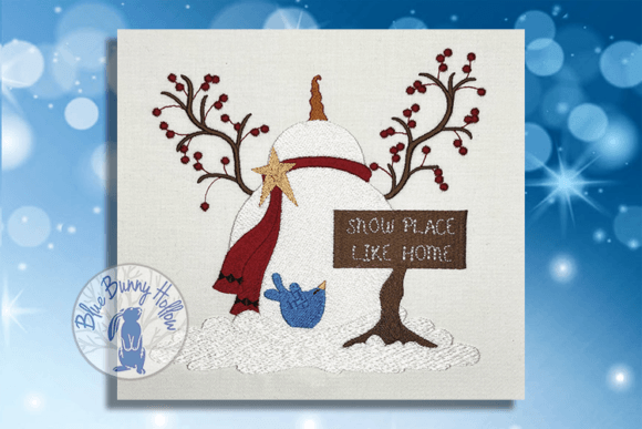 Snow Place Like Home Embroidery Design